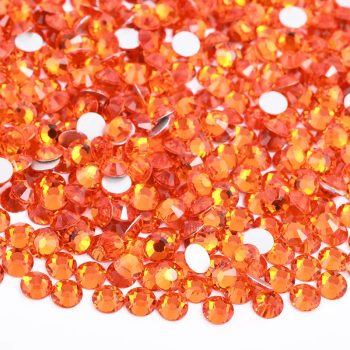 Hyacinth Orange Glass Rhinestones