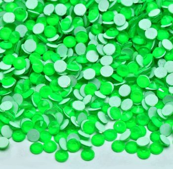 Neon Green Glass Rhinestones