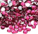 Dk Rose Pink Resin Rhinestones