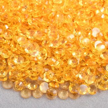 Clear Orange Resin Rhinestones