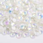 Luminous Crystal White Opal Glass Rhinestones