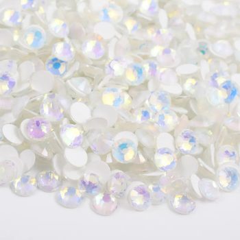 Luminous Crystal White Opal Glass Rhinestones