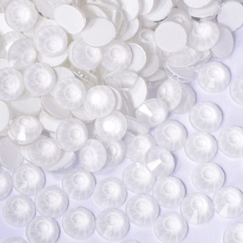 Neon Crystal White Glass Rhinestones
